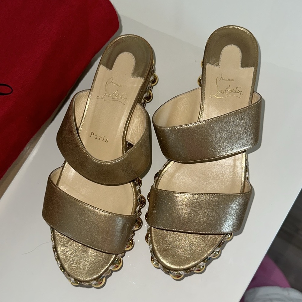 Christian Louboutin 60 Nappa wedges - Picture 2 of 6